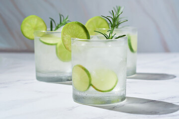 Caipirinha or caipiroska, fresh Brazilian cocktail