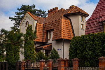 .Kaliningrad, Kaliningrad region, Russia, May 8, 2022 Old German house in Amalienau area of ​​Kaliningrad