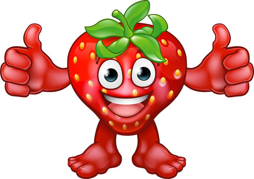 Strawberry Fruit Cartoon Character Mascot