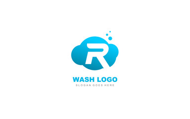 R logo LAUNDRY for branding company. letter template vector illustration for your brand.