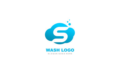 S logo LAUNDRY for branding company. letter template vector illustration for your brand.