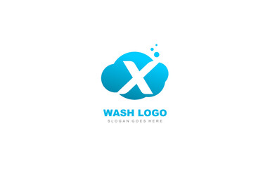 X logo LAUNDRY for branding company. letter template vector illustration for your brand.