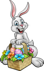 Cartoon Easter Bunny Egg Hunt