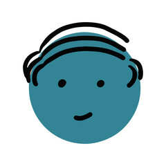 Obraz premium adult illustration. cute people in round shape character design