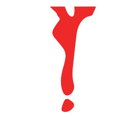 red blood for horror and halloween design element