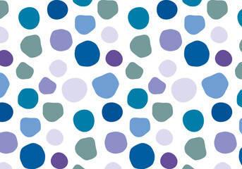 Fototapeta na wymiar Seamless pattern with multi-colored spots of various shapes.
