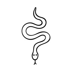 Doodle snake. Hand-drawn vector illustration