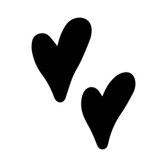 love icon hand drawn illustration design