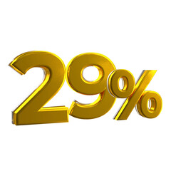 29 Percent Mental Yellow 3D Render