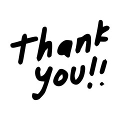 thank you hand drawn illustration design