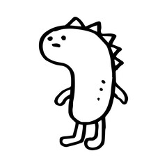 monster cute hand drawn illustration design
