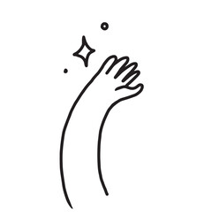 hand gesture. hand drawn illustration design