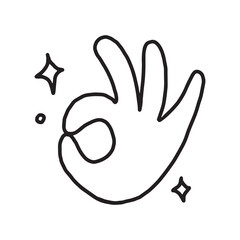 hand gesture. hand drawn illustration design