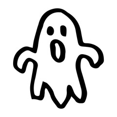 ghost hand drawn illustration design