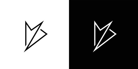 Modern and sophisticated letter MZ initials logo design - obrazy, fototapety, plakaty