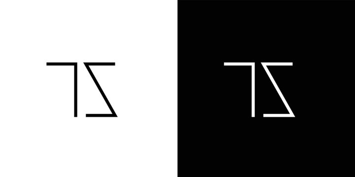 Simple and modern letter TS initials logo design