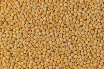 Coarse organic groats couscous. Top view.