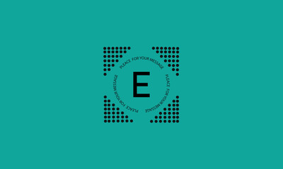 Letter E vector logo. Technology, monogram, business, corporate company, modern and iconic geometric logo design.