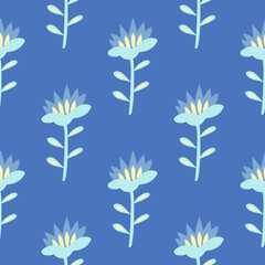 Fototapeta na wymiar Floral seamless pattern. Delicate colors. Vector simple print.