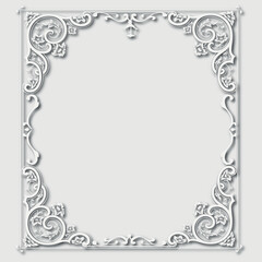 Frame, in the style of an ornament, Vector illustration eps 10, Art.