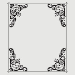 Frame, in the style of an ornament, Vector illustration eps 10, Art.