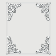 Frame, in the style of an ornament, Vector illustration eps 10, Art.