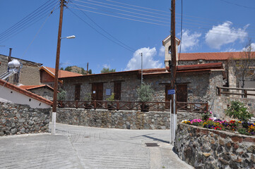 Fototapeta na wymiar The beautiful village of Louvaras in the province of Limassol, in Cyprus 