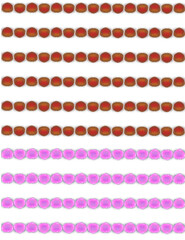 set of abstract pink and red borders 