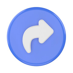 3D share icon. Share button. 3D element.