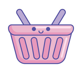 shopping basket kawaii