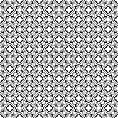 Black and white seamless pattern texture. Greyscale ornamental graphic design. Mosaic ornaments. Pattern template. Vector illustration. EPS10.