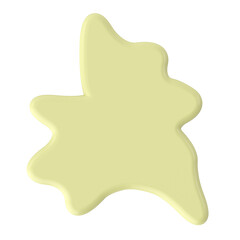 3D blob shape. Text box.