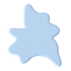 3D blob shape. Text box.