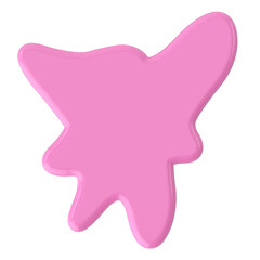 3D blob shape. Text box.