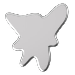 3D blob shape. Text box.