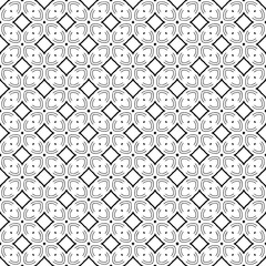 Black and white seamless pattern texture. Greyscale ornamental graphic design. Mosaic ornaments. Pattern template. Vector illustration. EPS10.