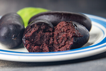 black pudding sausage bloody healthy meal food snack diet on the table copy space food background...