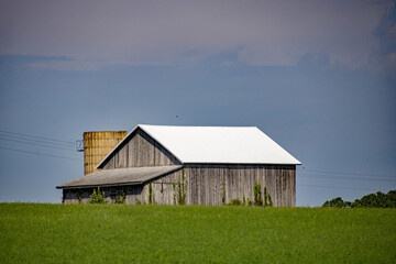 old barn in the field