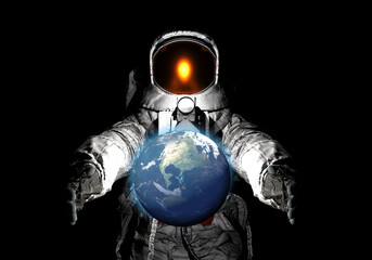 宇宙飛行士と北アメリカ © ABCG