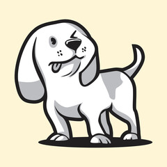 Cute puppy vector character illustration