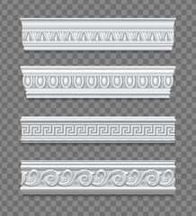 Classic Mold Cornice Transparent Set © Macrovector