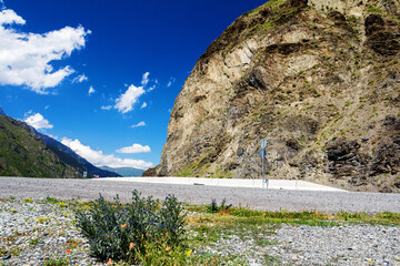 High-mountain section of the highway.