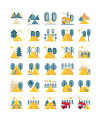 camping, campground flat icon