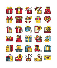 gift box filled outline icon