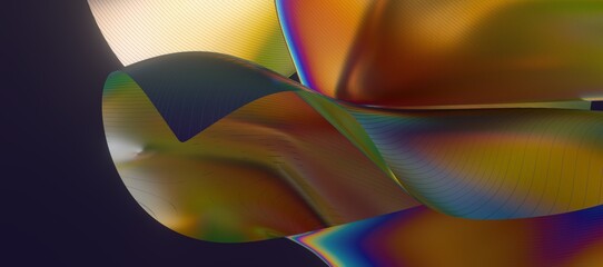 Abstract 3d render, futuristic background design, modern illustration
