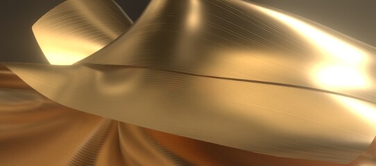 3D render of Gold Cloth abstract background