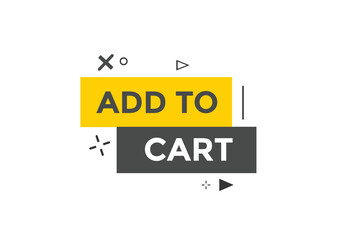 add to cart text web button. add to cart speech bubble label. Colorful web banner. vector illustration
