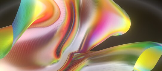 Colorful flowing liquid thermal waves abstract background