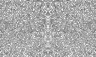 Symmetrical pattern backdrop handrawn design