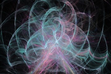 abstract background color trends 2022 , art unique 3D illustration, multicolored fractal design composition banner